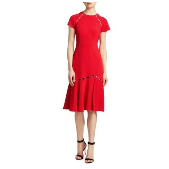 Jonathan Simkhai Dresses & Skirts - Jonathan Simkhai Product Cut-out Flounce Hem Sheath Dress Small size 4